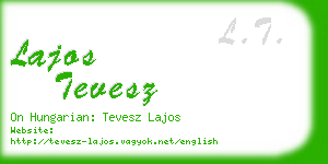 lajos tevesz business card